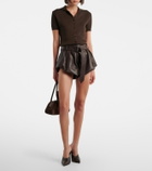 Magda Butrym Belted leather shorts