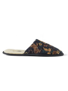 DESMOND & DEMPSEY - Printed Quilted Cotton Slippers - Multi