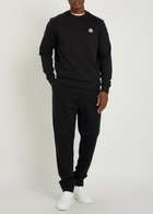 Moncler Logo-appliquéd Cotton Sweatshirt Black