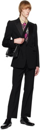 Dries Van Noten Black Peaked Lapel Suit