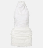 Magda Butrym Embroidered silk, wool and cotton-blend minidress