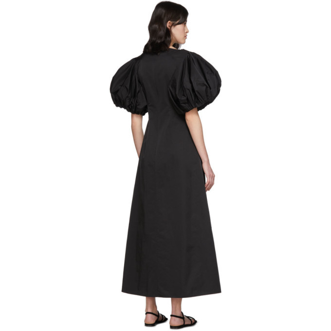 Edit Black Balloon Sleeve Long Dress Editions M.R