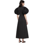 Edit Black Balloon Sleeve Long Dress
