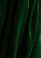 Kitri Josette Cut-out Velvet Mini Dress Dark Green