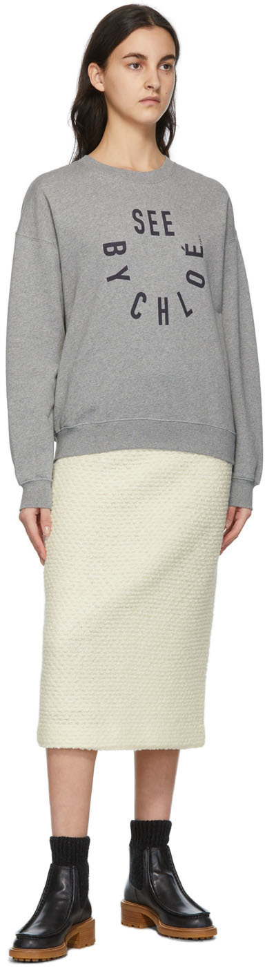 See by Chloé Grey Logo Sweatshirt
