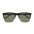 Saint Laurent Eyewear Saint Laurent Sl 768 Linea Sl Logo 001 Black Green Sunglasses