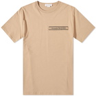 Alexander McQueen Men's Taped Logo T-Shirt in Beige/Mix