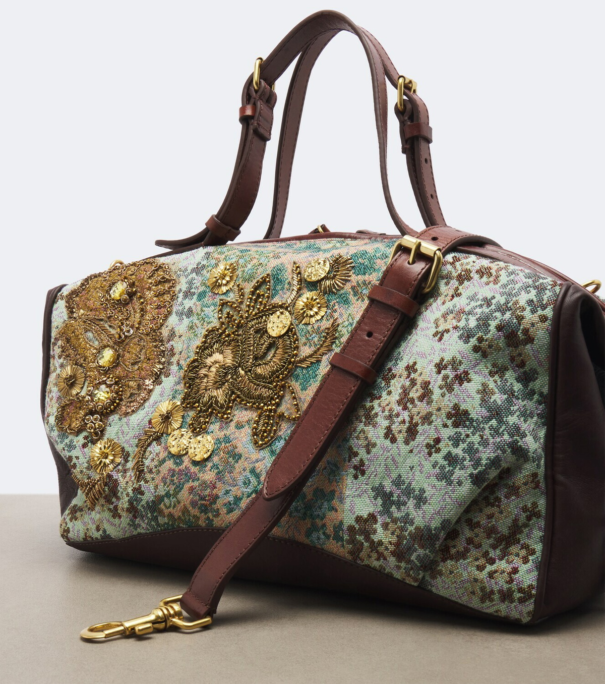 Dries Van Noten Embellished bowling bag