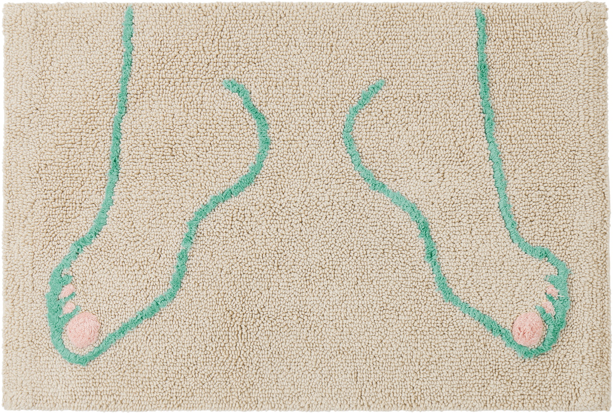 Cold Picnic Gray Footsie Bath Mat