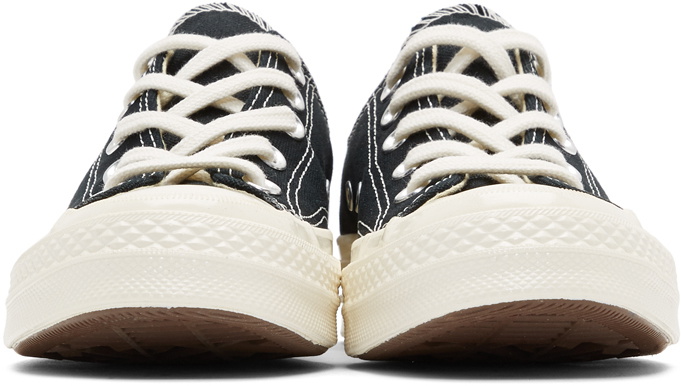 COMME des GARÇONS PLAY Black Converse Edition Half Heart Chuck 70 Low Sneakers