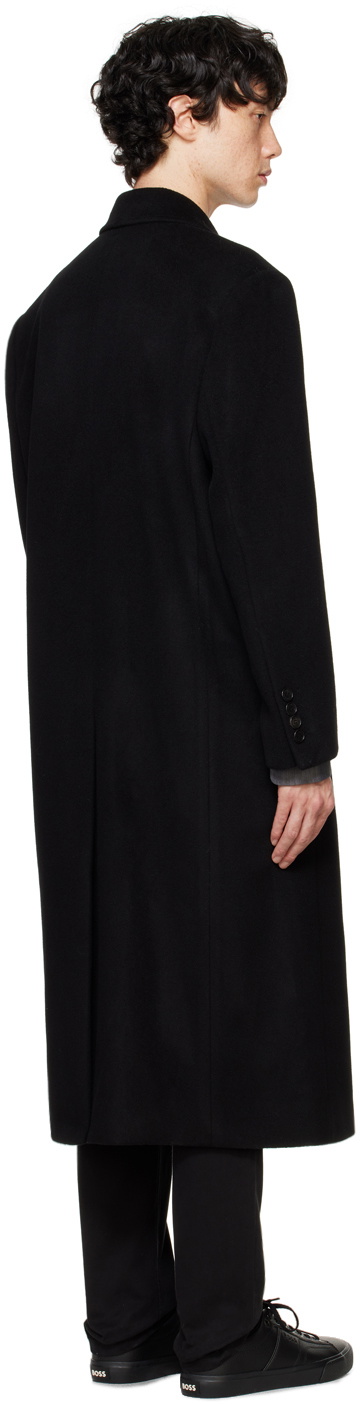 Dunst Black Tailored Double-Breasted Coat