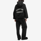 Fear of God ESSENTIALS Women's Brushed Hooded Bomber Jacket in Black