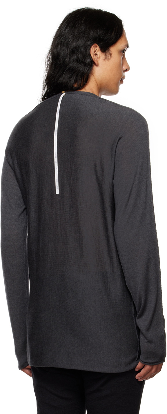 Label Under Construction Gray Arched Sweater