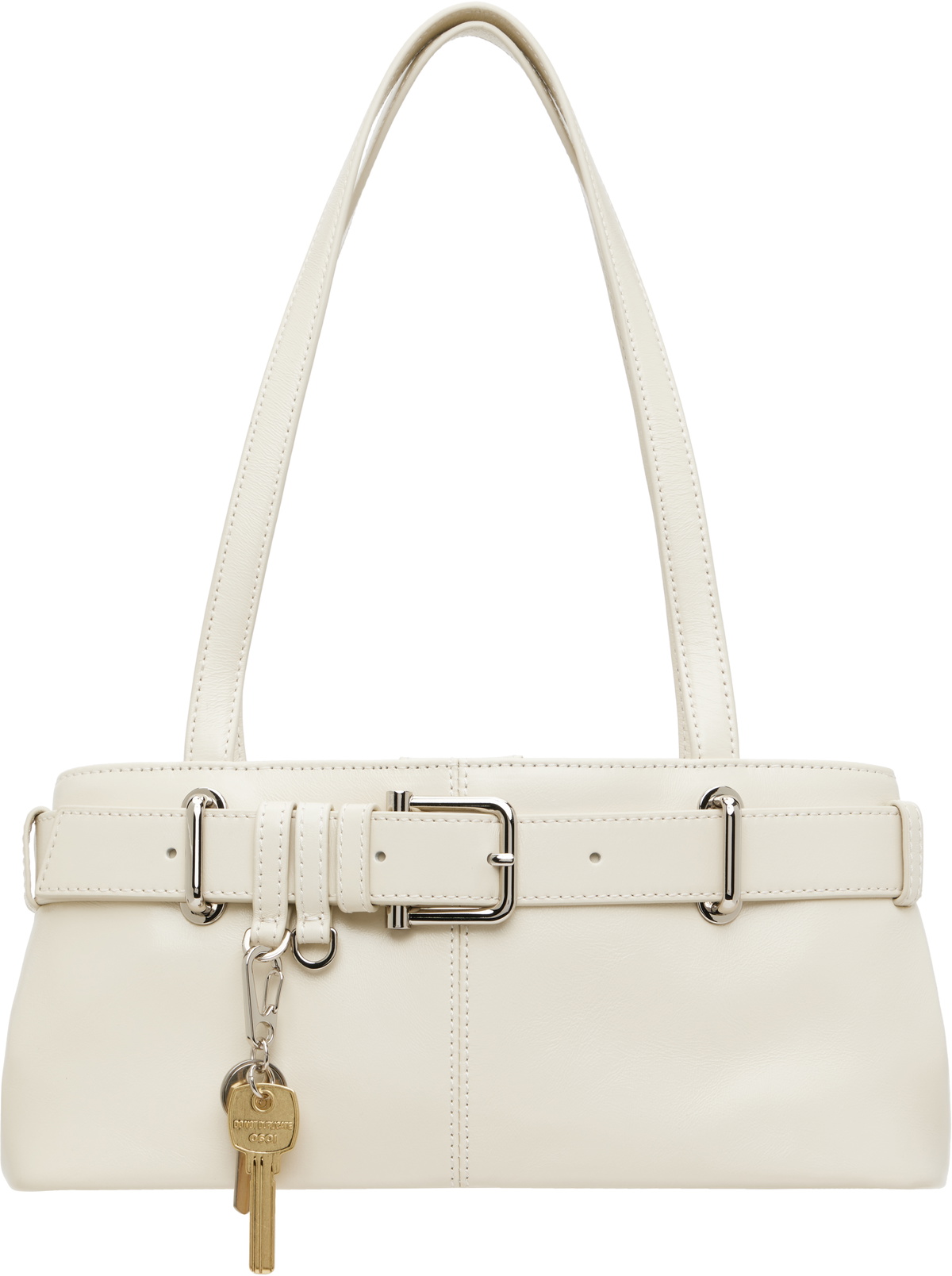 OSOI Off-White Shoulder Brocle Mini Bag