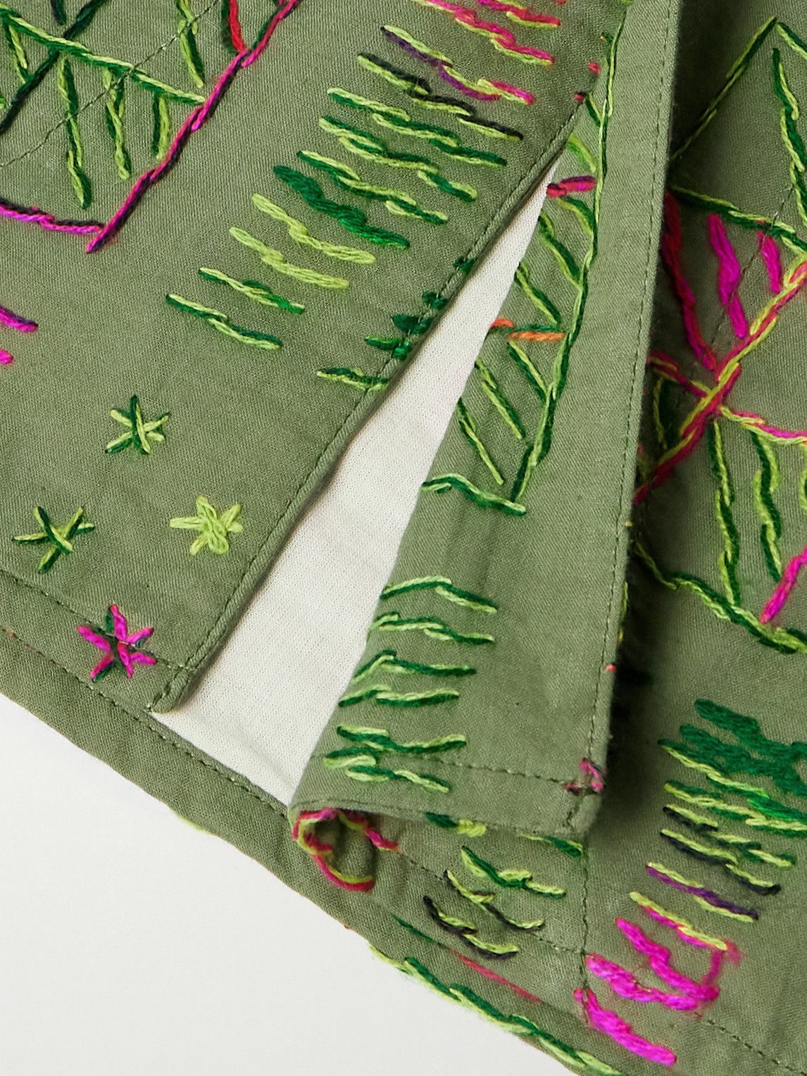 Monitaly - 50's Milano Camp-Collar Embroidered Cotton Shirt