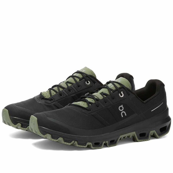 Photo: ON Men's Running Cloudventure Sneakers in Black/Reseda
