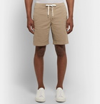 Theory - Nevins Cotton-Blend Twill Drawstring Shorts - Mushroom