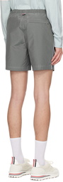 Thom Browne Gray Contrast Stich Track Shorts