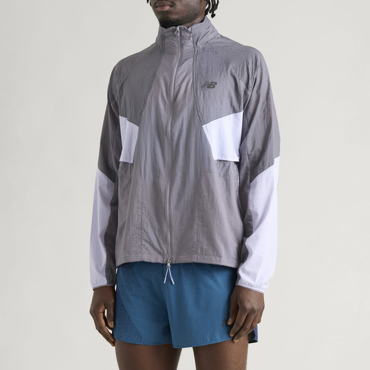 New Balance Men's Reflective RC Jacket in Off-Line Grey