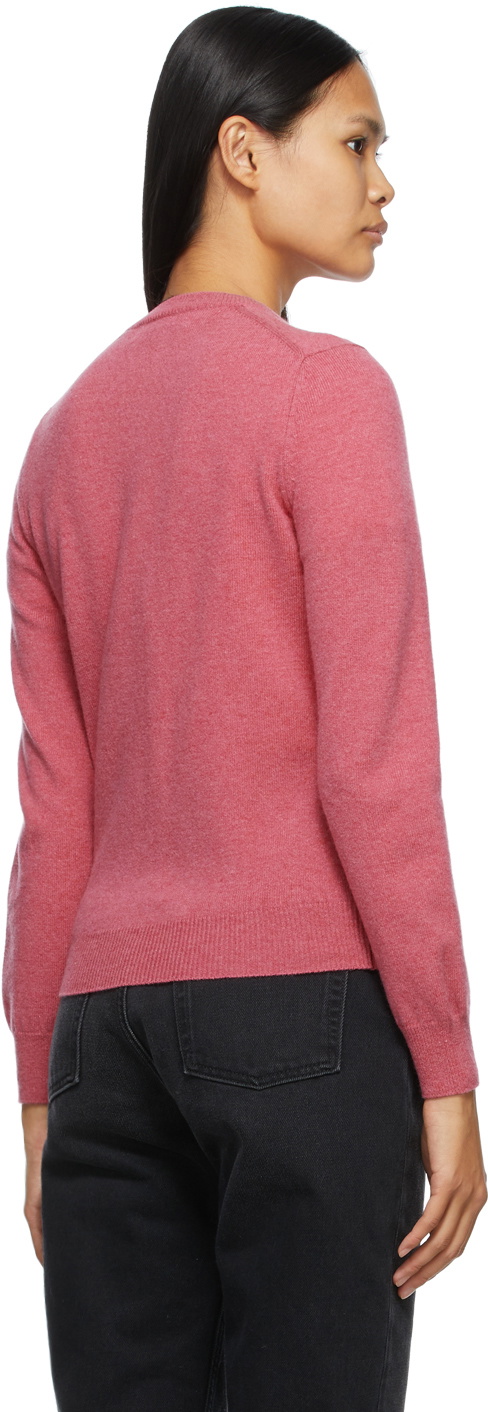 COMME des GARÇONS PLAY Pink Wool Layered Double Heart Cardigan