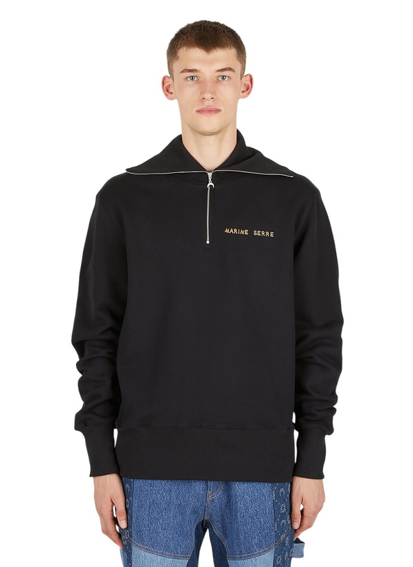 Photo: Marine Serre Ornament Half Zip Sweater