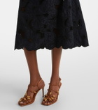 Veronica Beard Rosaura floral denim midi dress