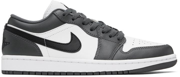 Photo: Nike Jordan Gray & White Air Jordan 1 Low Sneakers