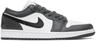 Nike Jordan Gray & White Air Jordan 1 Low Sneakers