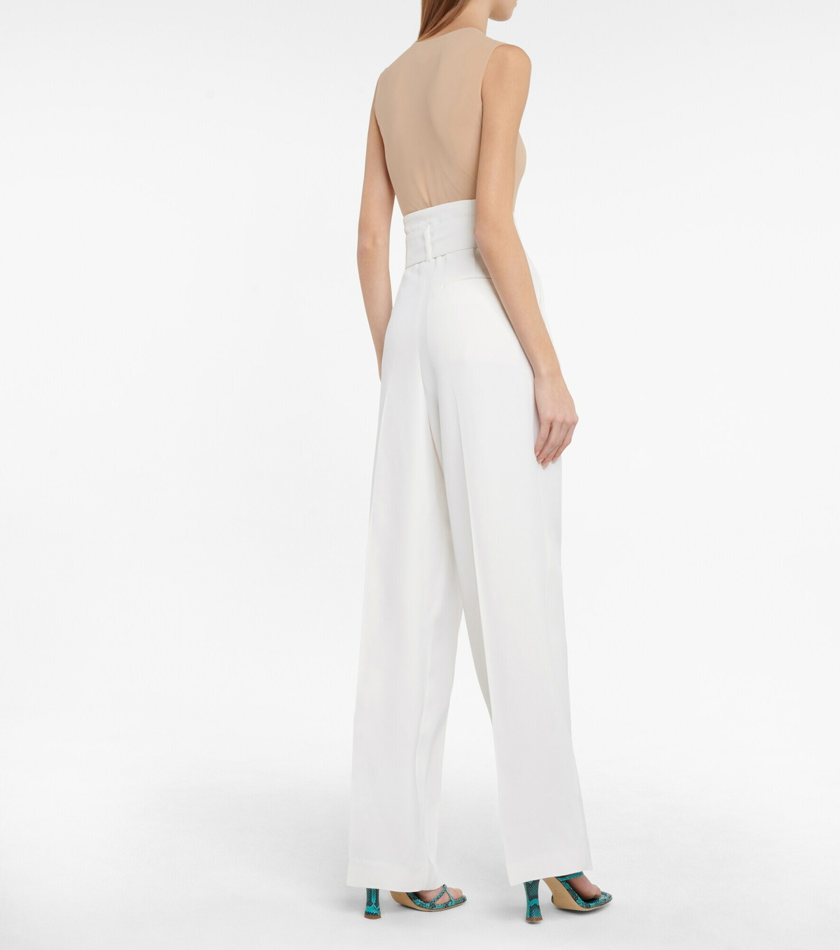 Golden Goose - Cleofe belted high-rise wide-leg pants