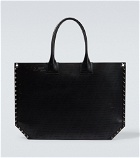Christian Louboutin - Laser-cut leather tote bag