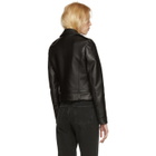 Off-White Black Leather Biker Jacket