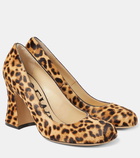 Loewe Calle leopard-print calf hair pumps