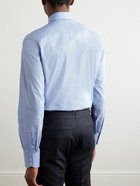 TOM FORD - Slim-Fit Cutaway-Collar Prince Of Wales Checked Cotton-Poplin Shirt - Blue