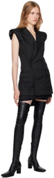 MM6 Maison Margiela Black Double-Breasted Twill Vest