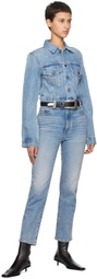 KHAITE Blue 'The Rizzo' Denim Jacket