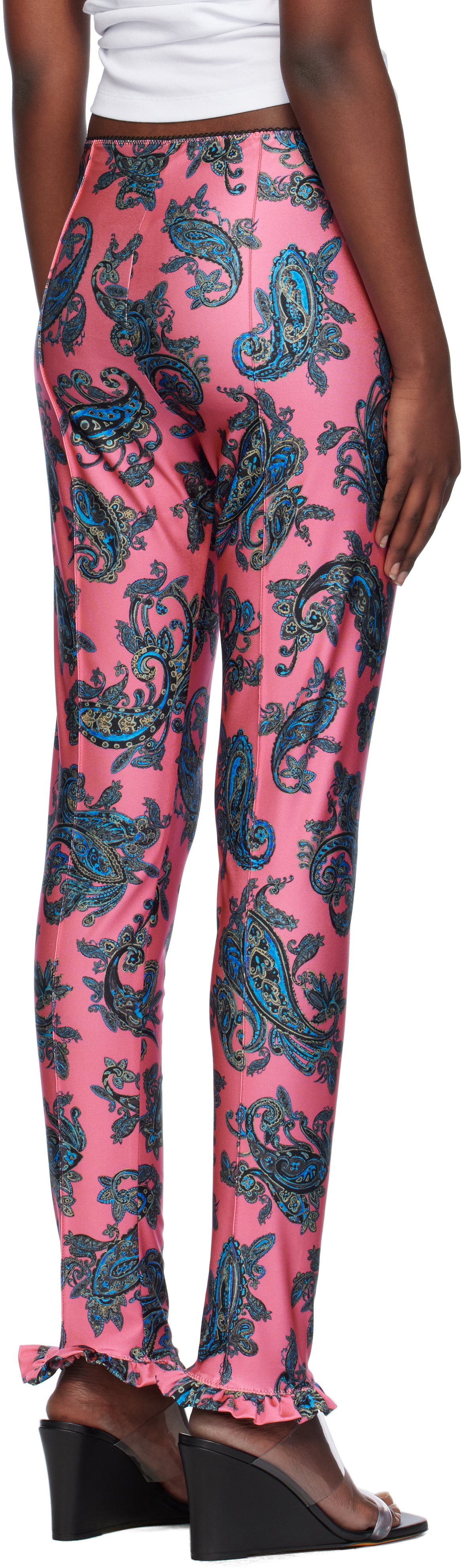 Meryll Rogge Pink Ruffle Sport Leggings
