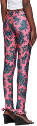 Meryll Rogge Pink Ruffle Sport Leggings
