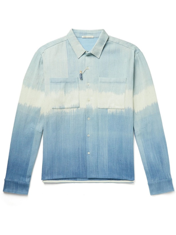 Photo: 11.11/eleven eleven - Indigo-Dyed Organic Cotton Shirt - Blue