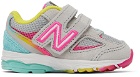 New Balance Baby Grey & Pink 888v2 Sneakers