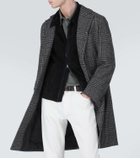 Brioni Houndstooth wool overcoat