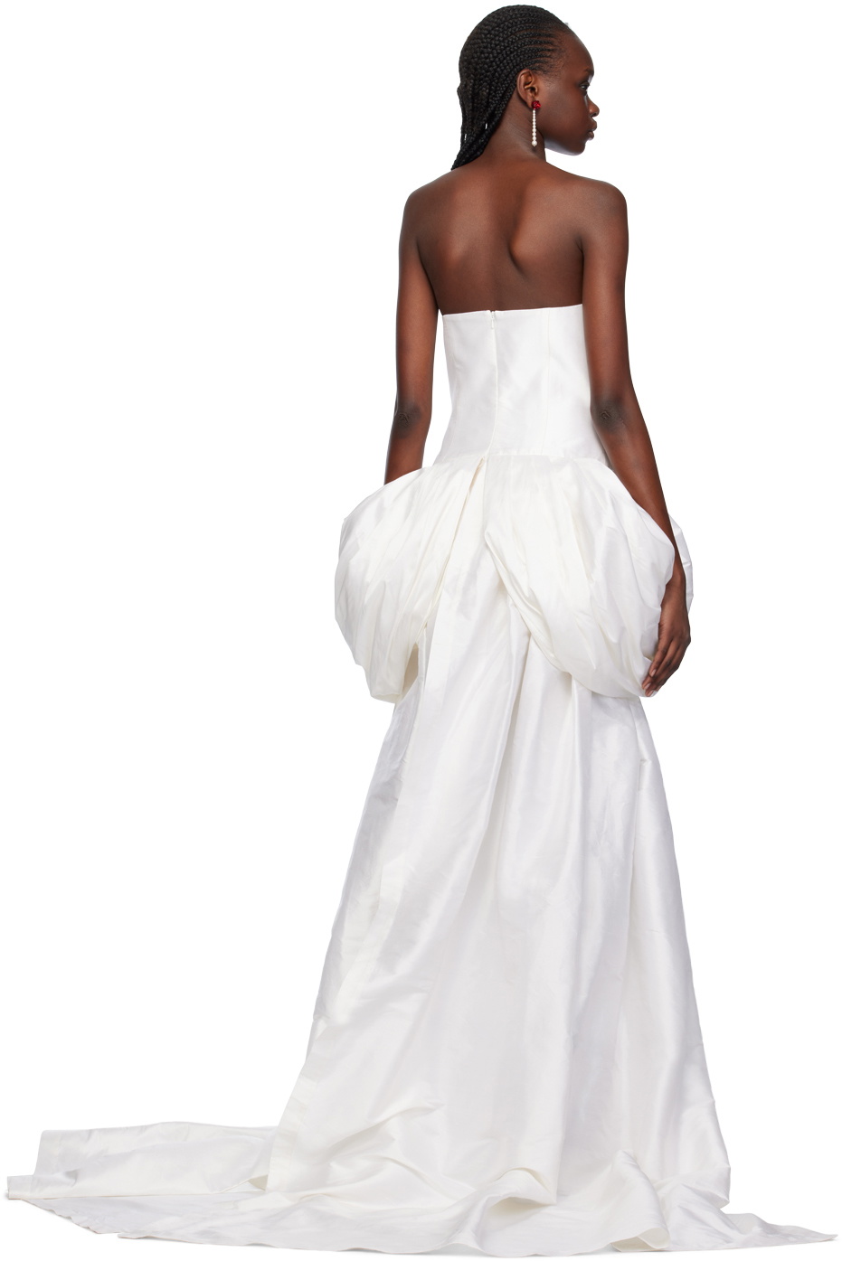 FIDAN NOVRUZOVA White Gathered Minidress