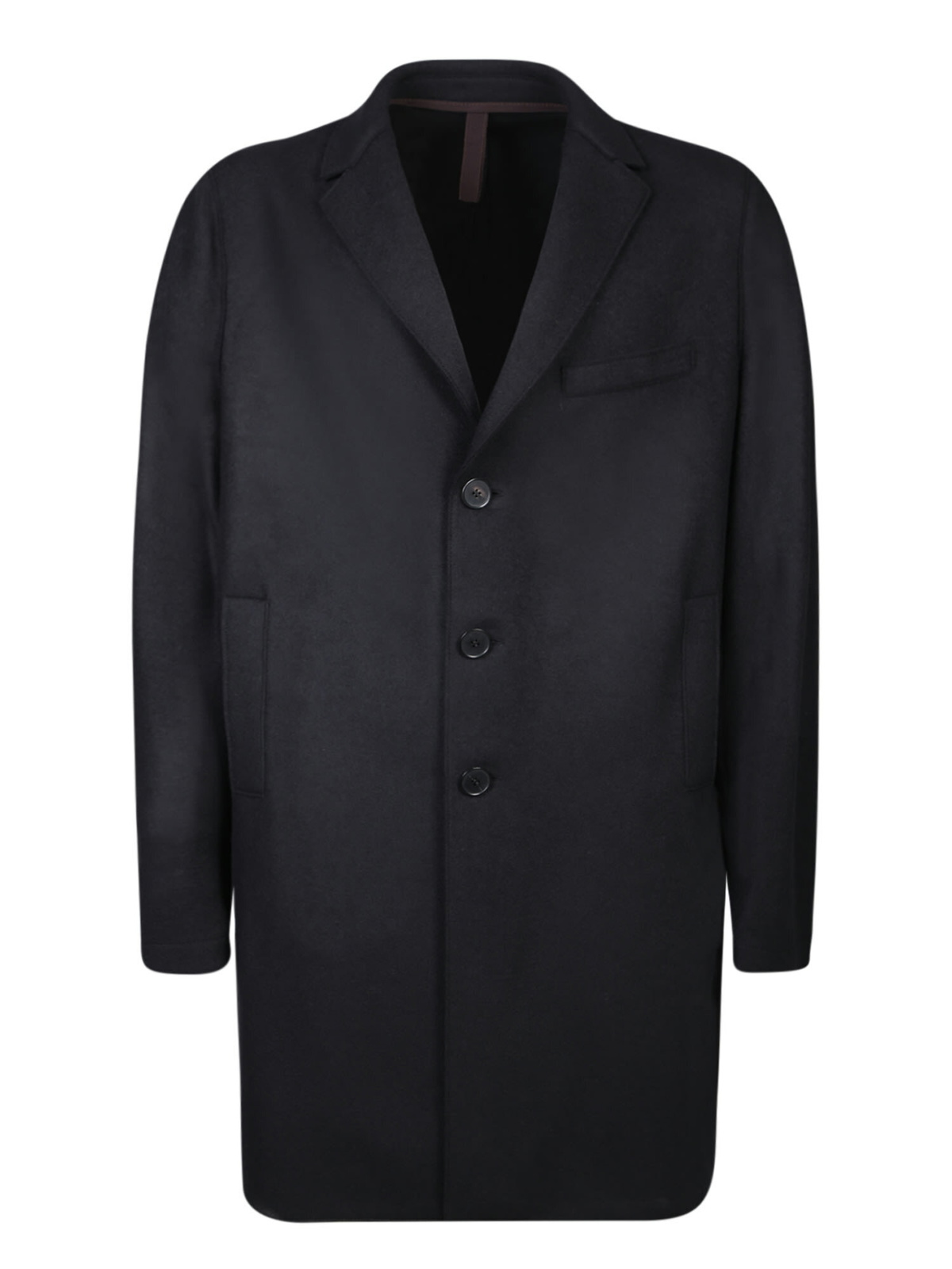 Harris Wharf London Boxy Cashmere Black Coat