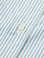 Sid Mashburn - Cutaway-Collar Striped Cotton-Poplin Shirt - Blue