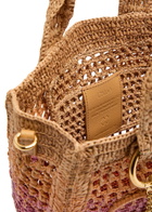Chloe Summer Banana Logo Leather and Raffia Tote - Multicoloured 1 - One Size