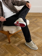 Christian Louboutin - Jimmy Rubber-Trimmed Suede Sneakers - Neutrals