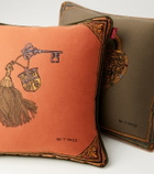 Etro Herald embroidered cotton-blend cushion