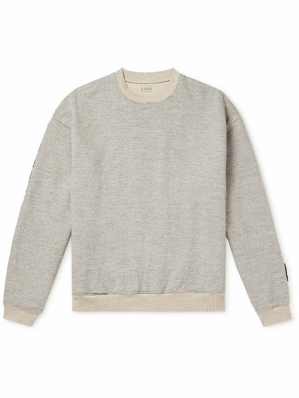 Photo: KAPITAL - Peckish Maria Cotton-Jersey and Quilted Shell Sweatshirt - Gray