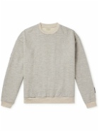 KAPITAL - Peckish Maria Cotton-Jersey and Quilted Shell Sweatshirt - Gray