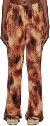 Song for the Mute Brown Printed Leggings