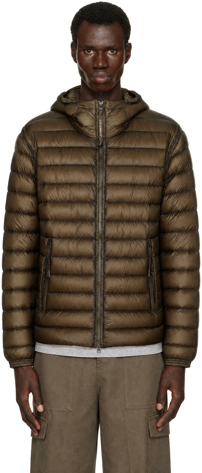 C.P. Company Khaki D.D. Shell Goggle Down Jacket